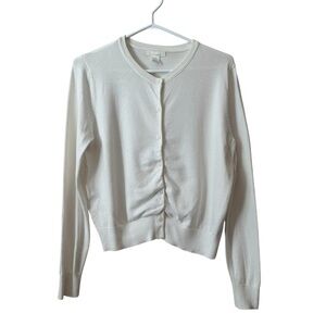 H&M White Knit Sweater Medium